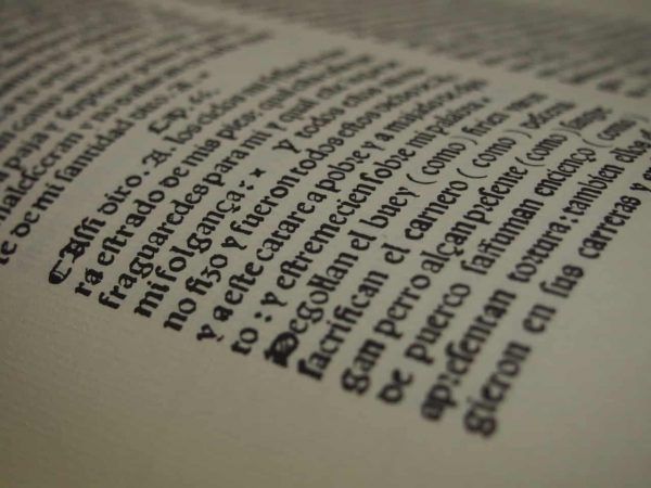 Fragmento de página de la biblia
