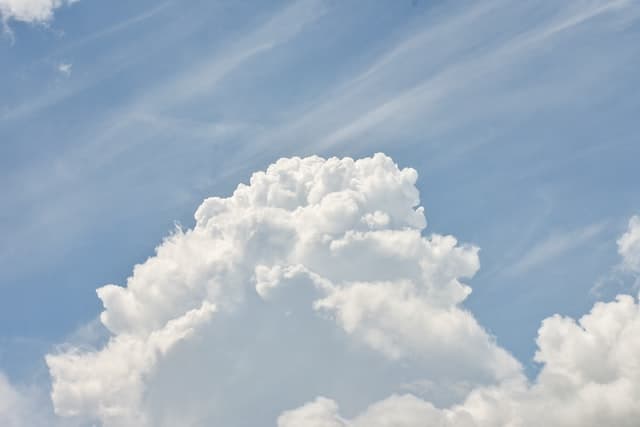 Cúmulo de nubes en el cielo